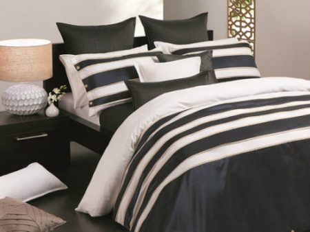 Cheltenham Charcoal Quilt Cover Set by Logan and Mason Supply