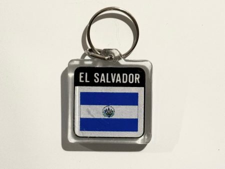 El Salvador Travel Souvenir Keychain Key Ring Square Clear Acrylic Online