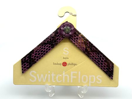 Lindsay Phillips Switchflops |  Kayla  Reptile Flip-Flop Straps | Color: Purple | Size: S | NEW Hot on Sale