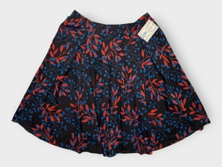 LuLaRoe Madison Pleated Skirt | XL (18-20) | Cobalt Blue Orange Leaves | NWT Online Hot Sale