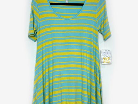 LuLaRoe Vault | Perfect T Swing Top | Size: XXS (0-6) | Color: Pistachio Yellow | Striped | NWT Cheap