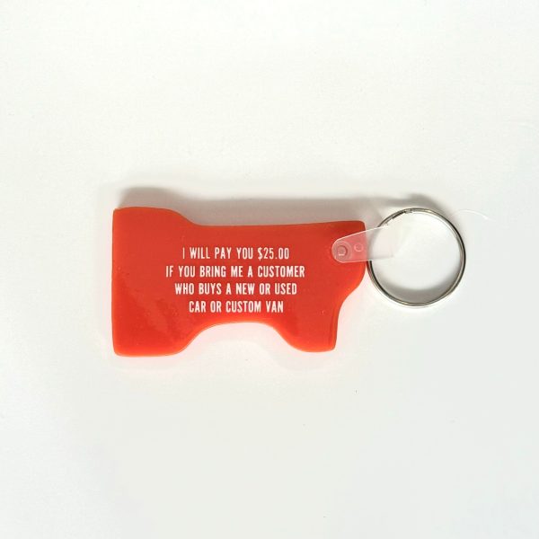 Indianapolis, IN ‘Stuart-Skillman Oldsmobile’ Keychain Key Ring Orange #1 Rubber For Cheap