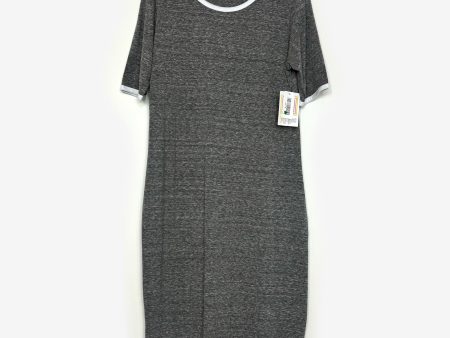 LuLaRoe Julia Bodycon Dress | L (12-14) | Gray White | Colorblock | NWT Cheap