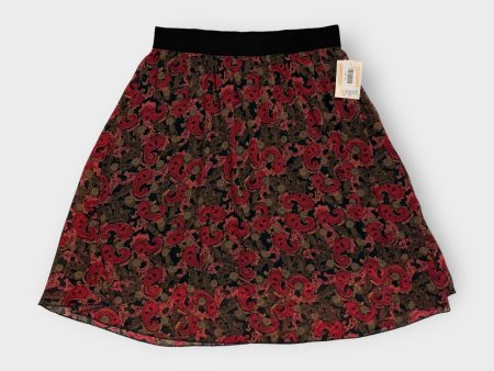 LuLaRoe Lined Lola Skirt | XL | Red Green Black Paisley | NWT Supply