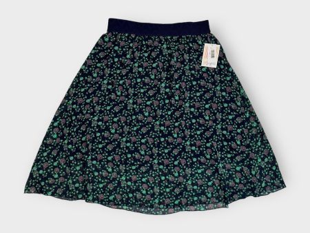 LuLaRoe Lined Lola Skirt | L | Blue Green Floral | NWT For Cheap