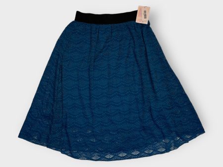 LuLaRoe Lined Lace Lola Skirt | S | Blue black | NWT For Discount