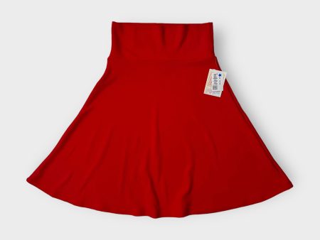 LuLaRoe Azure A-Line Skirt | M (6-8) | Red Solid | NWT For Discount