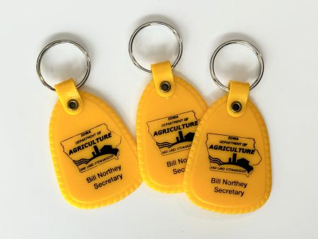 Iowa Dept Of Agriculture Bill Northey (Set of 3) Yellow Keychains Key Rings For Sale