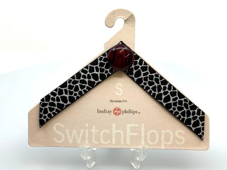 Lindsay Phillips Switchflops |  Monique  Animal Print Flip-Flop Straps | Color: Black White | Size: S | NEW For Cheap