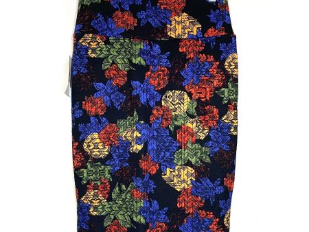 LuLaRoe Womens S Blue Red Black Cassie Abstract Floral Skirt NWT Supply