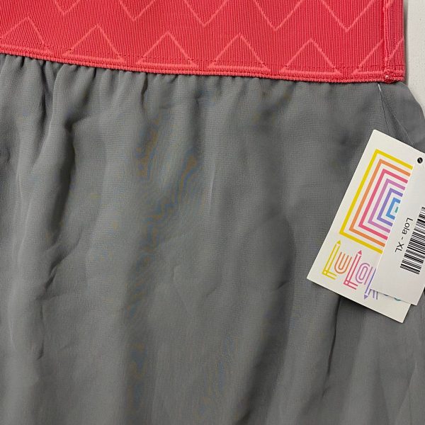 LuLaRoe Lined Lola Skirt | XL | Pink Gray Colorblock | NWT Hot on Sale