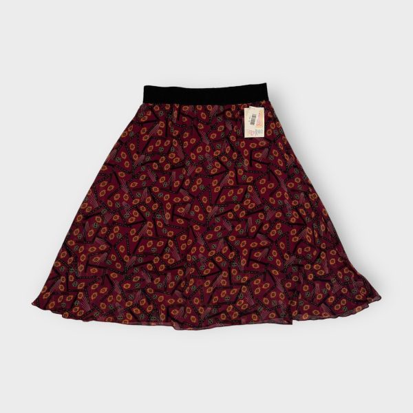 LuLaRoe Lined Lola Skirt | M | Purple Yellow Black Southwestern | NWT Online now