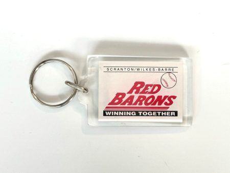 Scranton Wilkes-Barre, PA ‘Red Barons’ Baseball Keychain Key Ring Acrylic Online Hot Sale