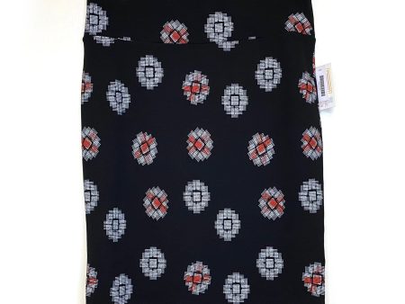 LuLaRoe Womens 2XL Cassie Skirt Black Geometric  NWT For Sale