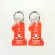 Pair of (2) Vintage ‘Ertley Oldsmobile -  Kingston, PA’ Orange Keychain Key Ring Rubber #1 Cheap