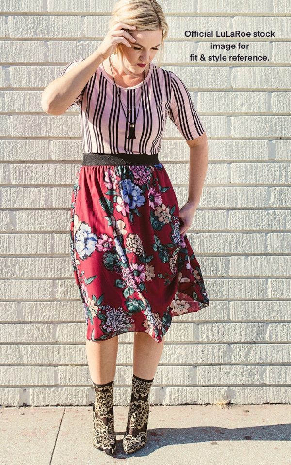 LuLaRoe Lined Lola Skirt | S | Orange Floral | NWT For Sale