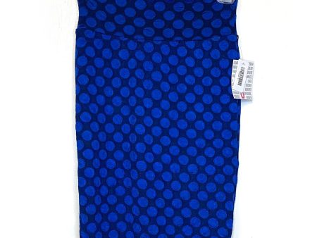 LuLaRoe Womens S Polka Dots Cobalt Blue Blue Cassie Skirt NWT Fashion