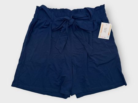 LuLaRoe Ella Paper Bag Shorts | M (10-12) | Navy Blue Solid | NWT Hot on Sale