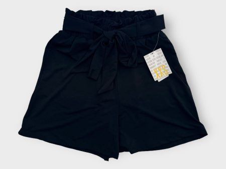 LuLaRoe Ella Paper Bag Shorts | XXS (00-0) | Black Solid | NWT Supply