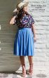 LuLaRoe Madison Pleated Skirt | L (14-16) | Dark Gray Teal Purple Paisley | NWT Discount