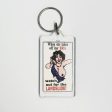 Vintage Novelty Adult Humor ‘When She Takes Off Her BRA’ Keychain Key Ring Rectangle Clear Acrylic, good conditiono Hot on Sale