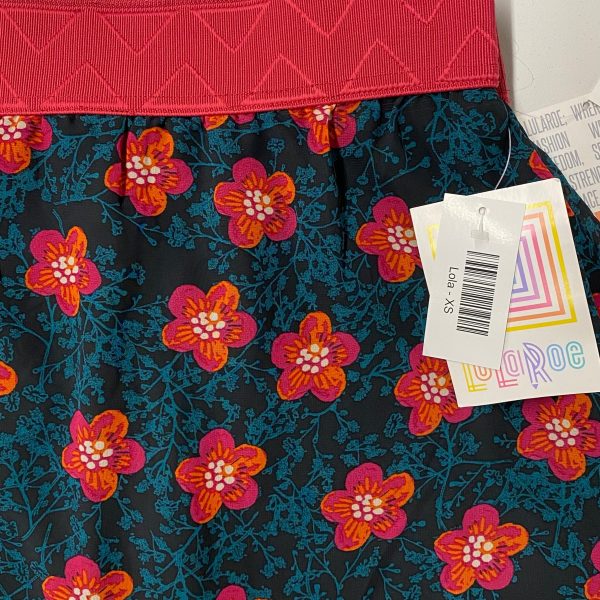 LuLaRoe Lined Skirt | XS | Pink Blue green Floral | NWT Fashion