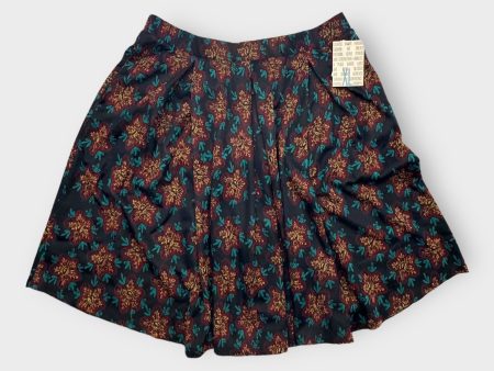 LuLaRoe Madison Pleated Skirt | XL (18-20) | Red Teal Floral | NWT on Sale