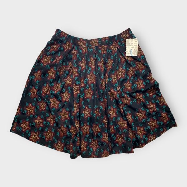 LuLaRoe Madison Pleated Skirt | XL (18-20) | Red Teal Floral | NWT on Sale