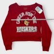 5th & Ocean | Torn Neck L s Pullover Sweatshirt | 10 | Nebraska Huskers | Red | NWT Cheap