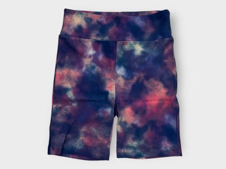 LuLaRoe Biker Shorts | S (4-6) | Purple multicolor Spraypaint | NWT Online