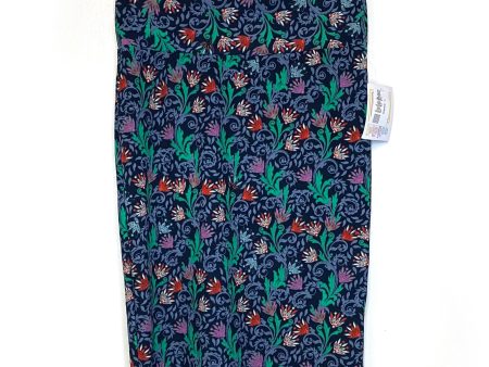 LuLaRoe Womens L Cassie Skirt Blue Green Red Floral NWT For Cheap