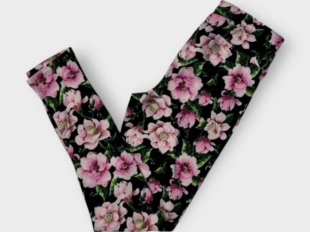 LuLaRoe Leggings | OS (2-10) | Black pink green Floral | Buttery Soft | New Online Hot Sale