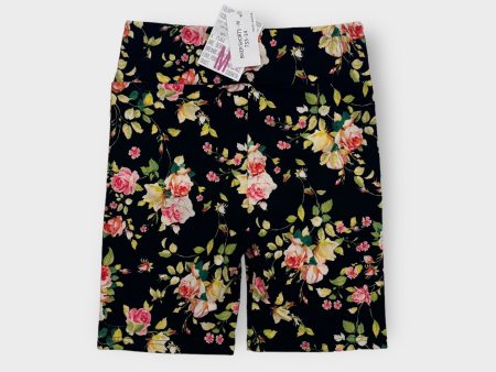 LuLaRoe Biker Shorts | M (8-10) | Black multicolor Floral | NWT Hot on Sale