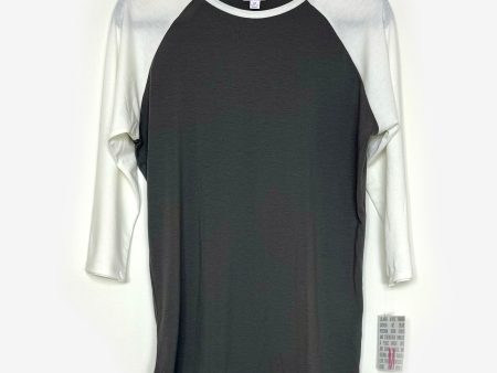 LuLaRoe Vault | Randy Unisex Raglan Tee | Size: M | Color: Gray White | Watercolor | NWT Hot on Sale