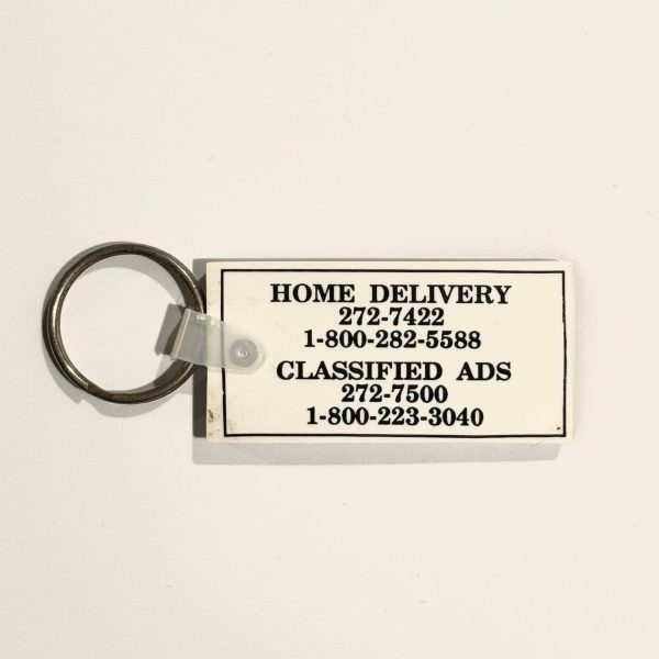 Vintage The Tampa Tribune Newspaper Keychain Key Ring Rubber Cheap