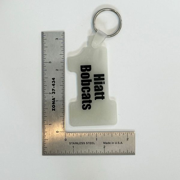 Des Moines, IA Hiatt Bobcats #1 Plastic Keychain Key Ring, Used Sale