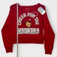 5th & Ocean | Torn Neck L s Pullover Sweatshirt | 10 | Nebraska Huskers | Red | NWT Cheap