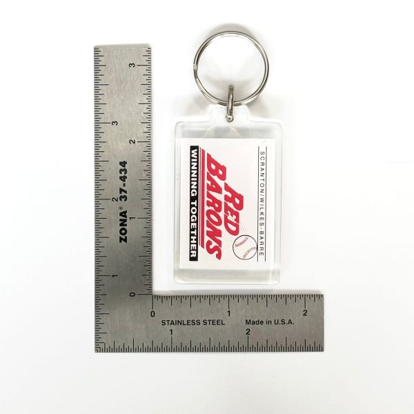 Scranton Wilkes-Barre, PA ‘Red Barons’ Baseball Keychain Key Ring Acrylic Online Hot Sale