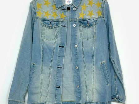 LuLaRoe Denim | Jaxon Denim Jacket | Size: M | Color: Blue | Stars | NWT For Cheap