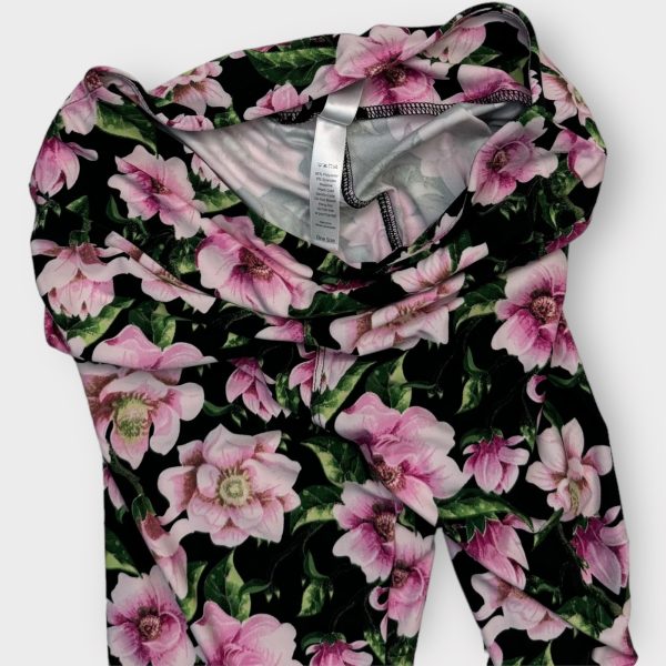 LuLaRoe Leggings | OS (2-10) | Black pink green Floral | Buttery Soft | New Online Hot Sale