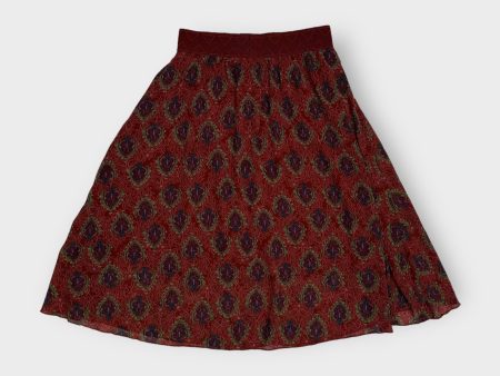 LuLaRoe Lined Lola Skirt | S | Orange Floral | NWT For Sale