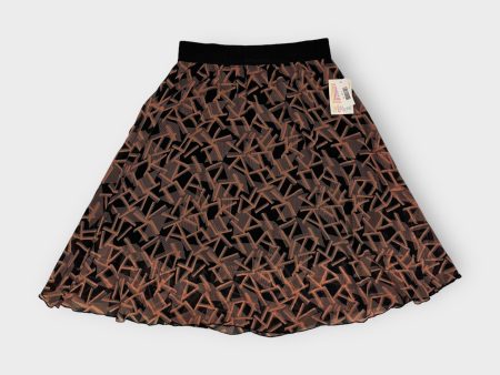 LuLaRoe Lined Lola Skirt | M | Gold Black Geometric  | NWT Cheap