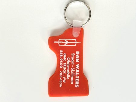 Indianapolis, IN ‘Stuart-Skillman Oldsmobile’ Keychain Key Ring Orange #1 Rubber For Cheap