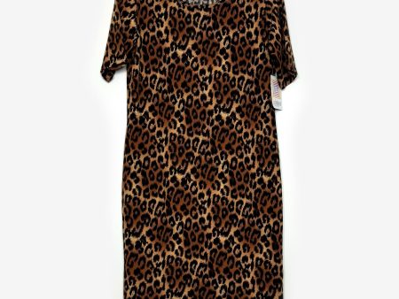 LuLaRoe Julia Bodycon Dress | L (12-14) | Brown Black | Animal Print | NWT Online Sale