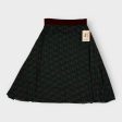 LuLaRoe Lined Lola Skirt | S | Brick Red Green Geometric | NWT on Sale