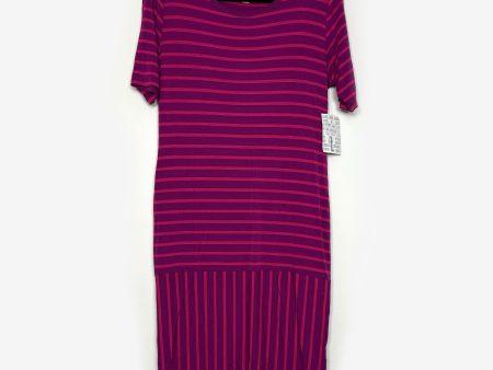 LuLaRoe Julia Bodycon Dress | L (12-14) | Purple Purple | Striped | NWT Discount