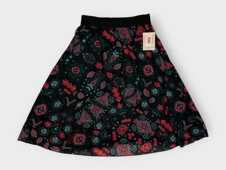 LuLaRoe Lined Lola Skirt | S | Red Black Tribal | NWT Online Sale