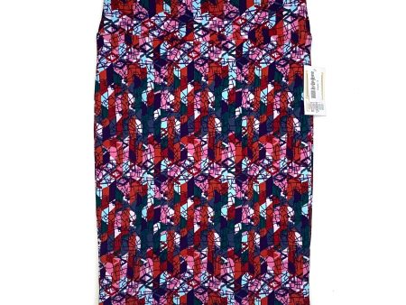 LuLaRoe Cassie Pencil Skirt | S (6-8) | Purple Blue Red | Geometric | NWT Discount