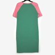 LuLaRoe Julia Bodycon Dress | L (12-14) | Pink Green | Colorblock | NWT Sale