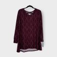 LuLaRoe Elizabeth L s Tunic | S (6-8) | Deep Red Geometric Diamond | NWT Online now